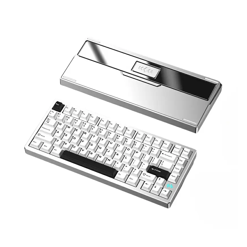 推荐商品：PMO WAVE75 三模 机械键盘 81键 快拆结构 喷涂 青竹轴 雪青轴