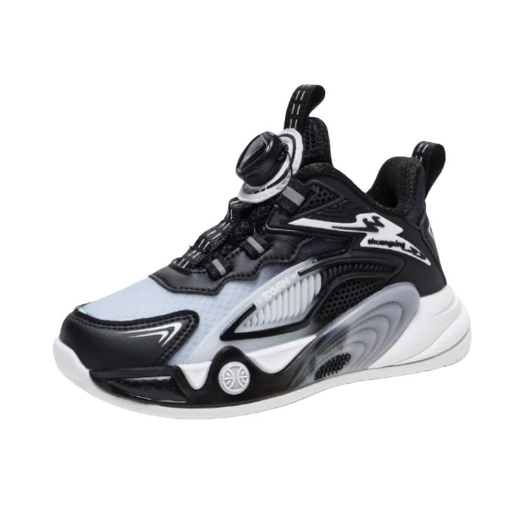 推荐商品：双星 网面 透气 运动 休闲 儿童篮球鞋 15307软底防滑 大童/黑色/白色