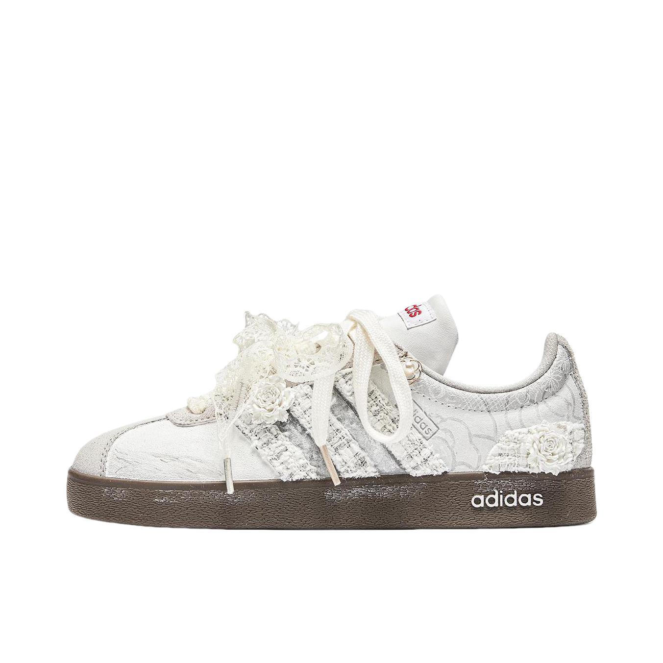推荐商品：定制款 adidas neo Vl Court 板鞋 减震抗冲击性防水合成革甜酷美式包裹性 素花