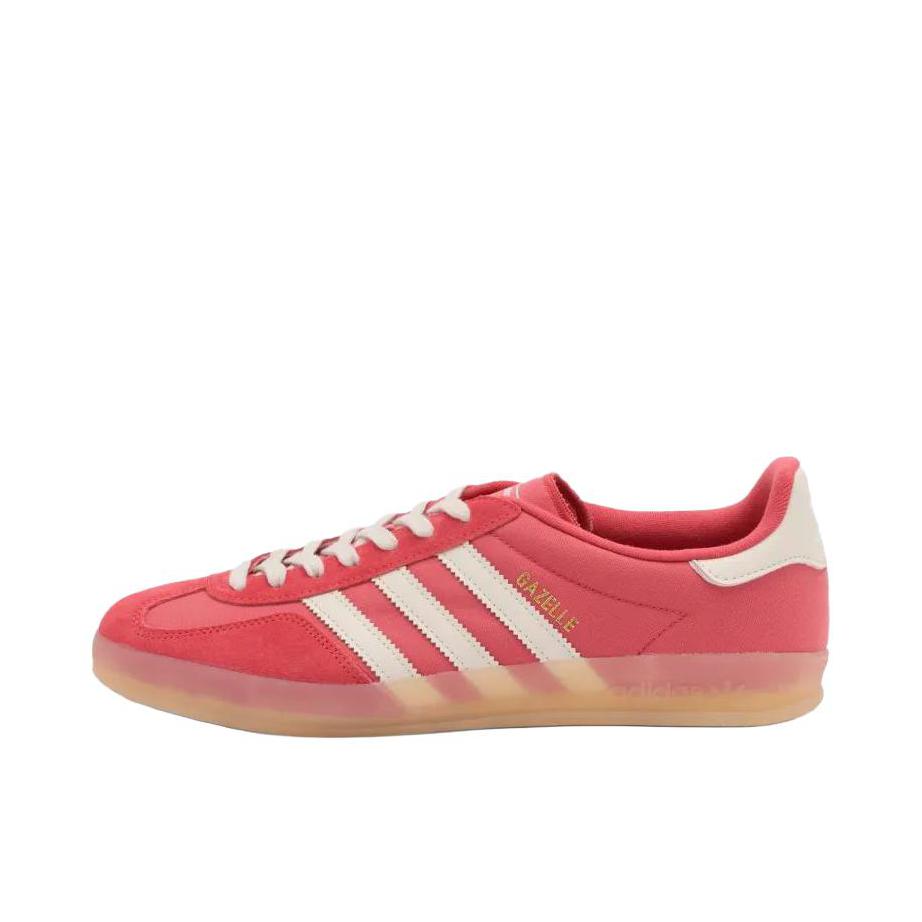 推荐商品：adidas Originals Gazelle Indoor T头鞋 德训鞋 板鞋 舒适缓震防滑耐磨绒面革复古 深粉色