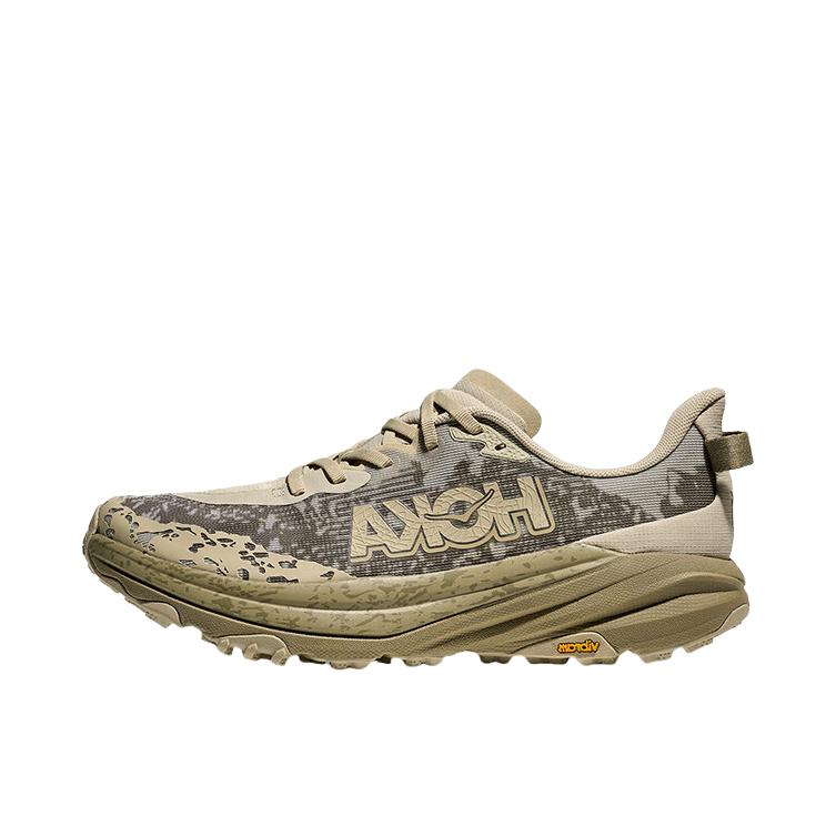 推荐商品：HOKA ONE ONE  Speedgoat 6  飞速羚羊  防滑耐磨 舒适回弹 织物 合成革 轻便 防水  低帮 跑鞋 蘑菇灰/野菇灰