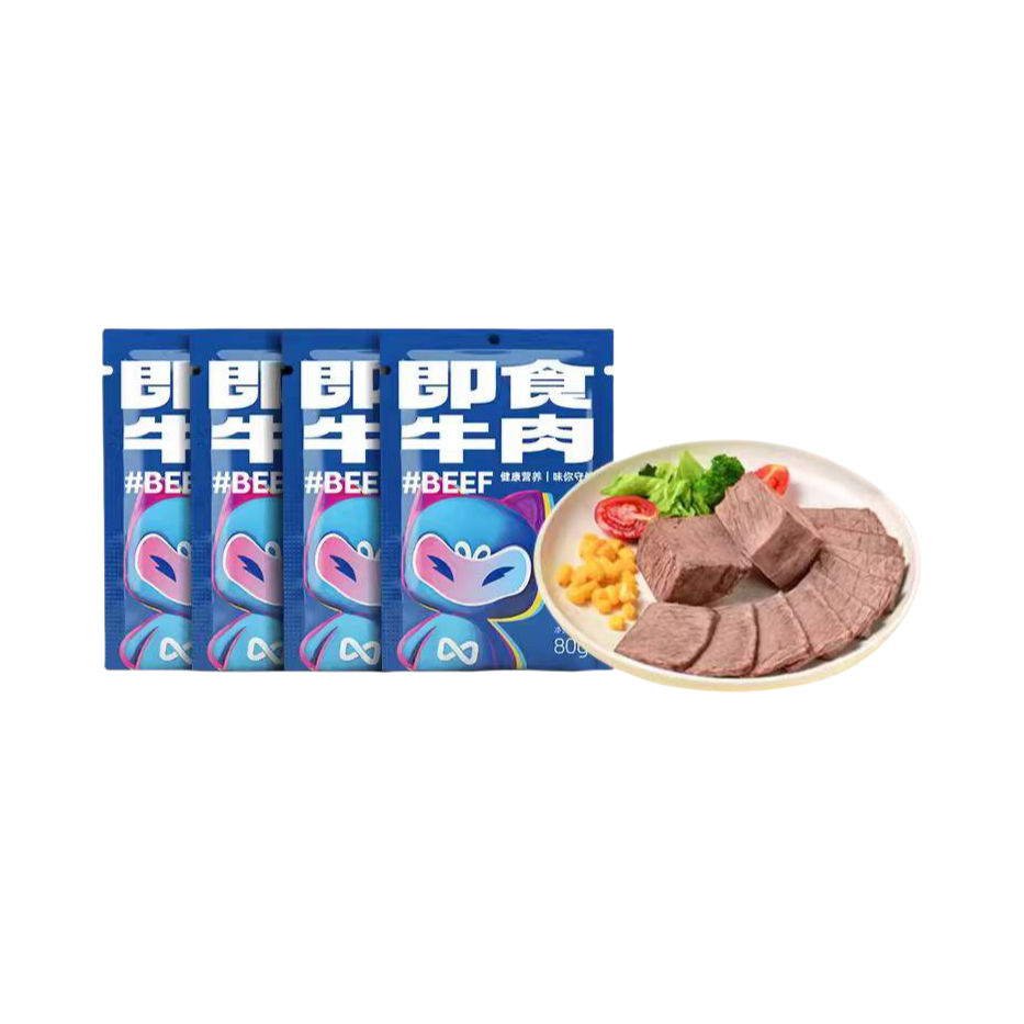 推荐商品：盒界 即食牛肉 原味 80g 袋装