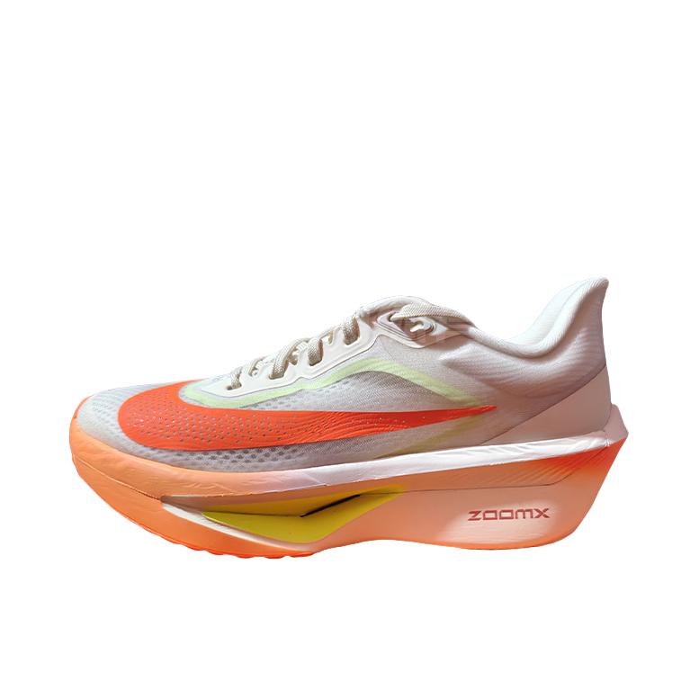 推荐商品：Nike Zoom Fly 6 跑鞋 碳板防滑耐磨舒适低帮圆头厚底支撑回弹贴合 淡象牙白/微黄绿/荧光黄/橙红