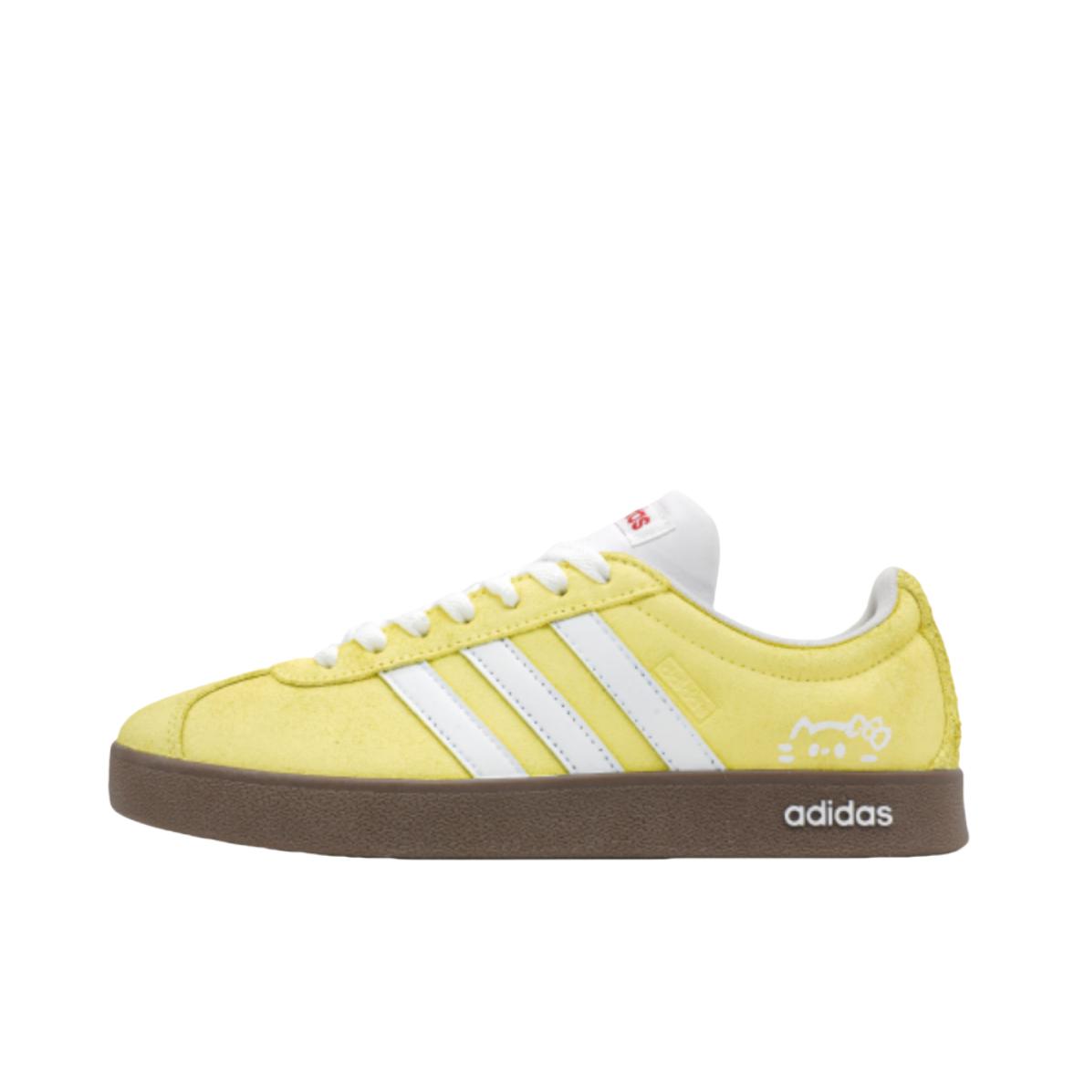 推荐商品：【定制球鞋】Adidas neo VL Court 2.0 德训鞋 板鞋 复古轻便耐磨芭蕾风甜美文艺抗冲击性防水 黄喵糯糯