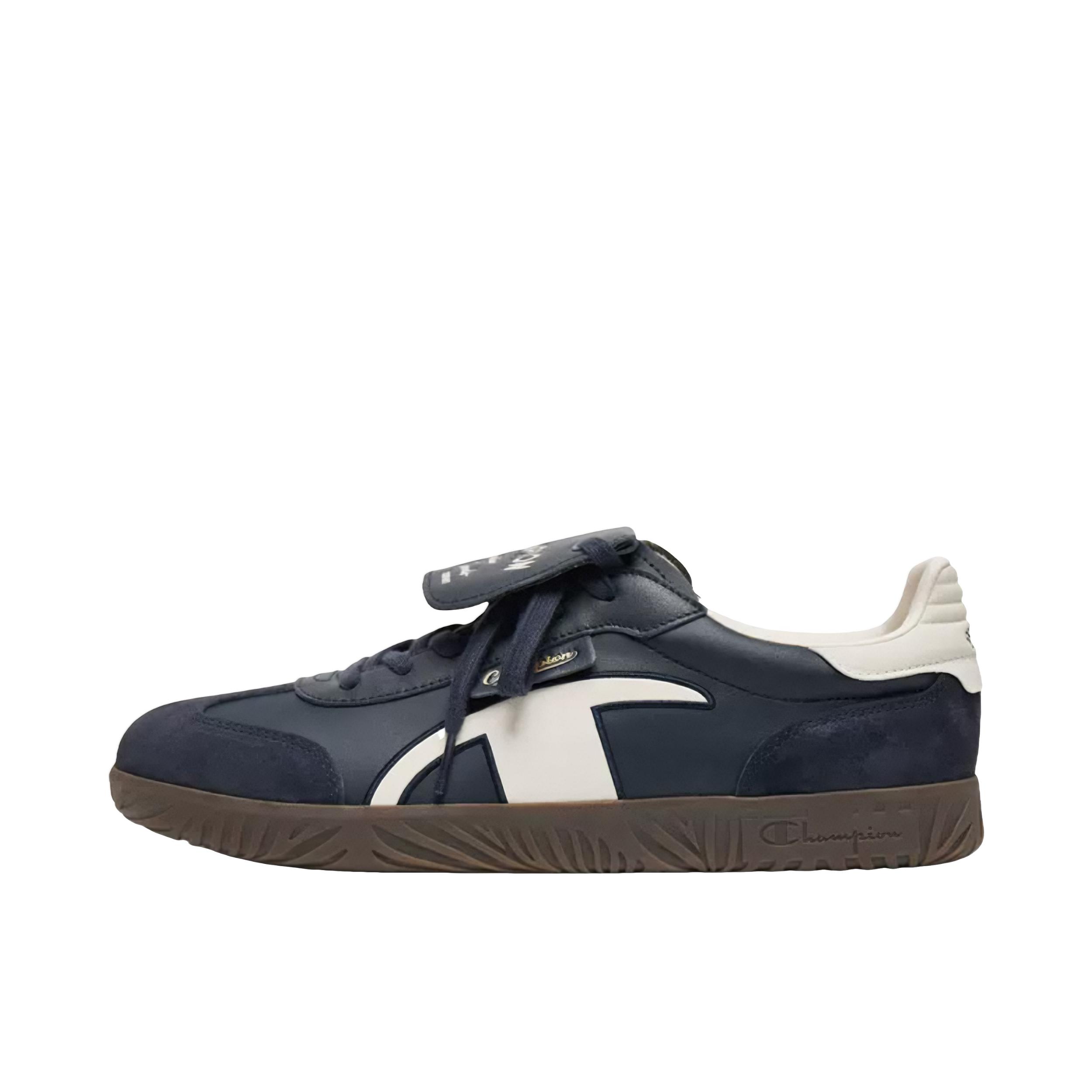 推荐商品：【丁禹兮同款】 Champion/冠军 Champ T-trainer T头鞋 德训鞋 板鞋 轻便复古防滑简约休闲 深蓝色