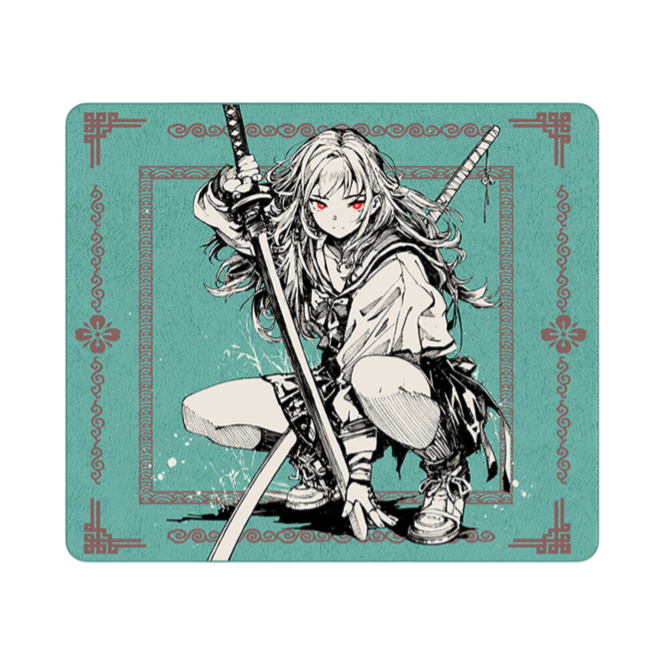 推荐商品：黑著 女武士 鼠标垫 控制型 细面 顺滑