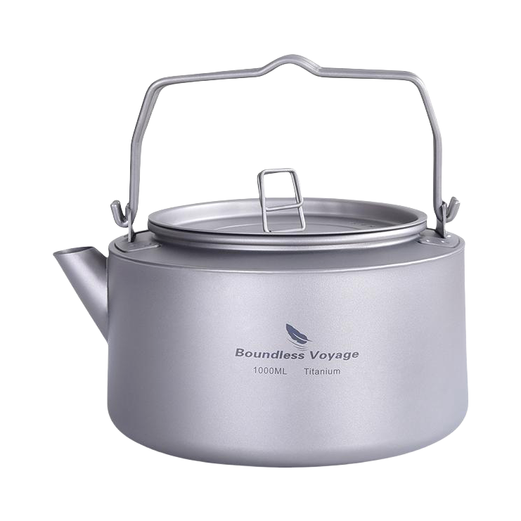 推荐商品：BOUNDLESS VOYAGE/必唯 野营 露营 泡茶 野外 户外烧水壶 Ti3098D