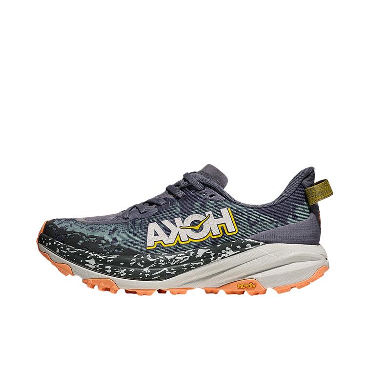推荐商品：HOKA ONE ONE  Speedgoat 6  飞速羚羊  防滑耐磨 舒适回弹 织物 合成革 轻便 防水  低帮 跑鞋 女款/天空灰/宇宙灰