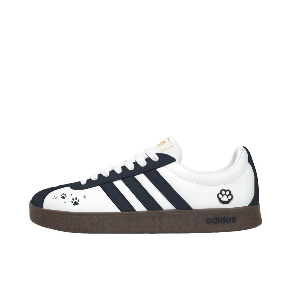推荐商品：【定制球鞋】Adidas neo VL Court 2.0 德训鞋 板鞋 复古轻便耐磨芭蕾风甜美文艺抗冲击性防水 萌爪小黑