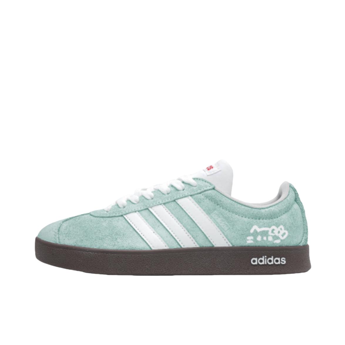 推荐商品：【定制球鞋】Adidas neo VL Court 2.0 德训鞋 板鞋 复古轻便耐磨芭蕾风甜美文艺抗冲击性防水 绿喵森语