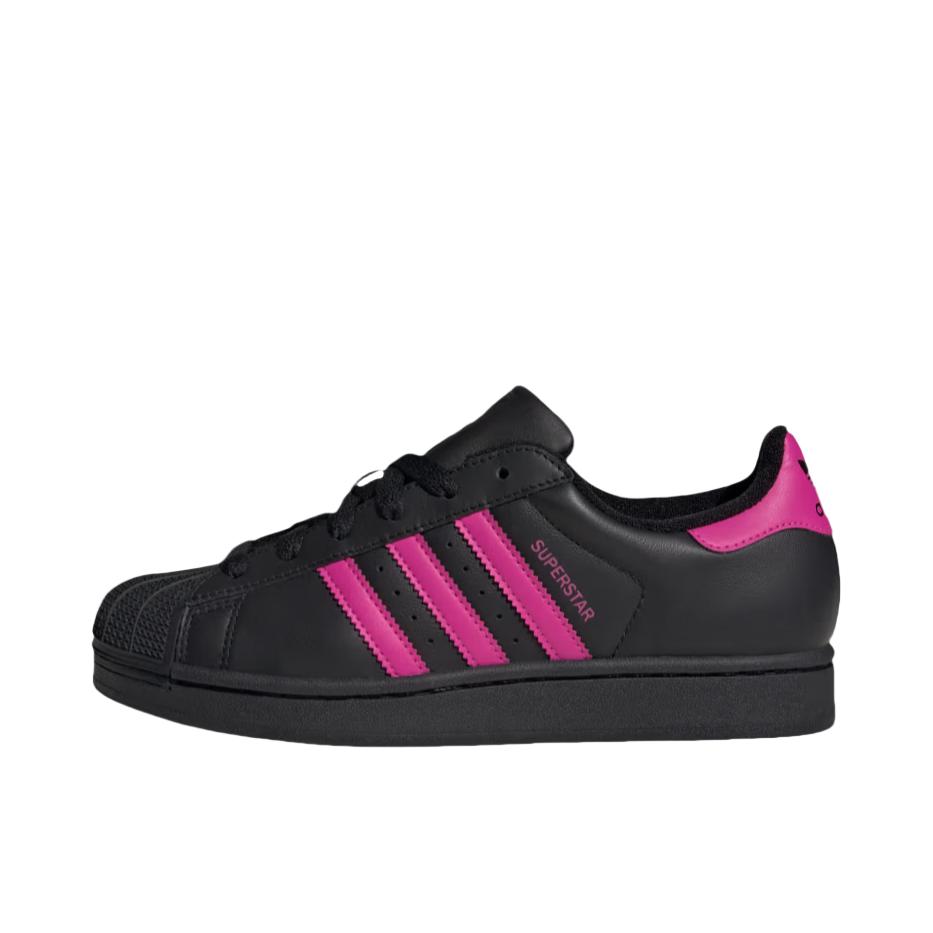 推荐商品：adidas Originals Superstar 2 板鞋 复古防滑耐磨贝壳头贴合圆头支撑 女款/碳黑色/紫红色