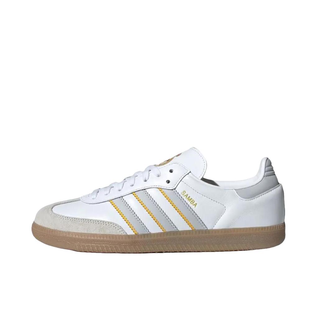 推荐商品：adidas Originals Samba OG T头鞋 板鞋 经典复古舒适百搭耐磨合成革圆头薄底贴合 Real Madrid联名/白色