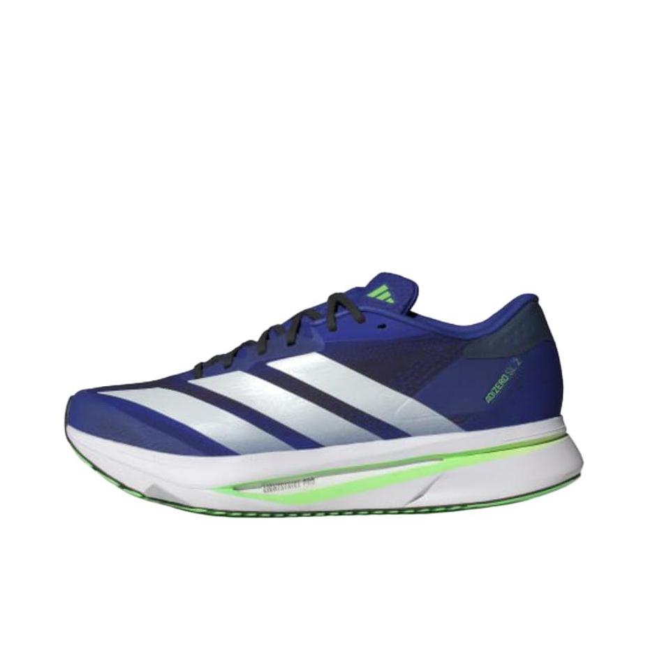 推荐商品：adidas Adizero Sl 2 跑鞋 轻便缓震支撑马拉松闪充长跑备赛体测训练防滑竞速贴合 蓝色/银色/白色