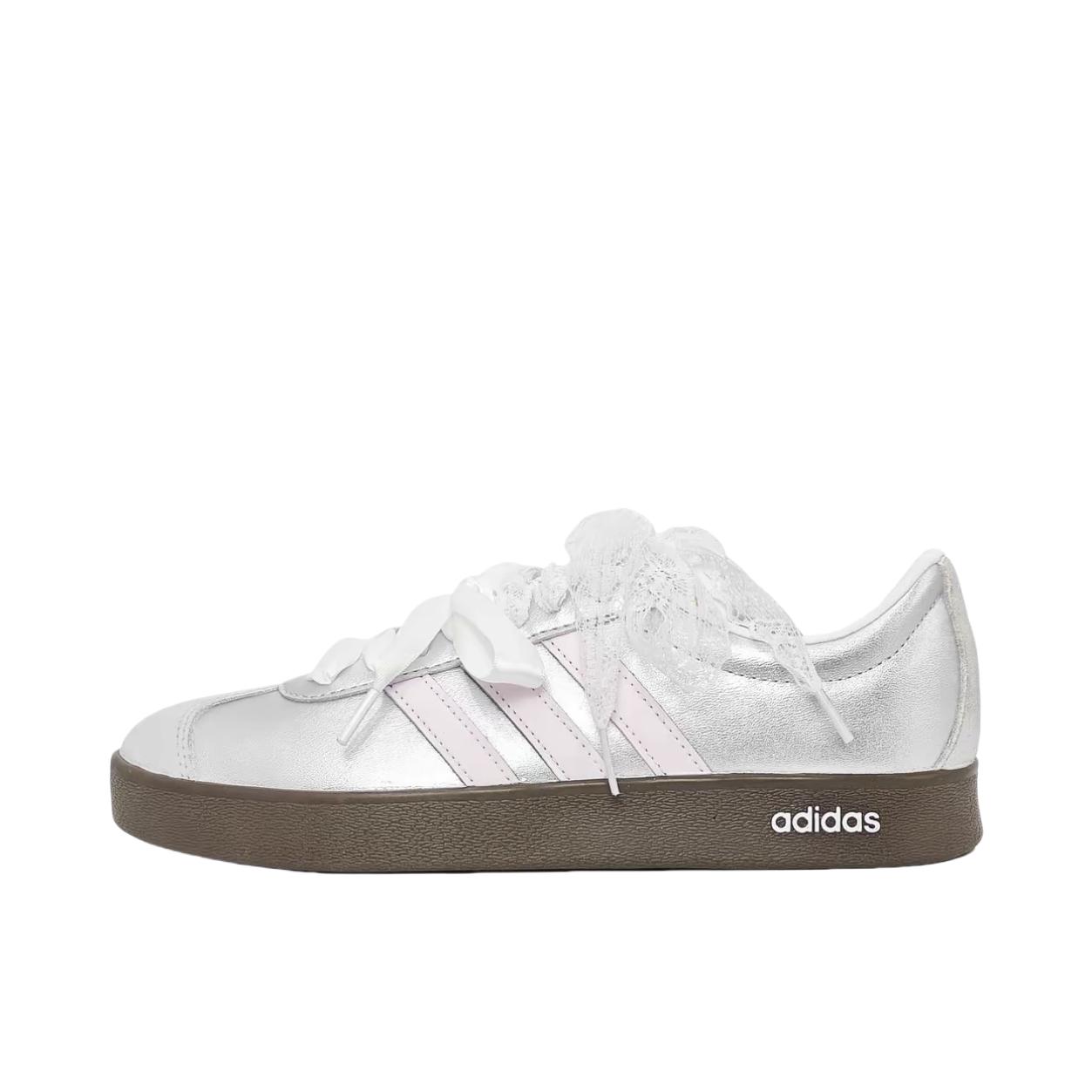 推荐商品：【定制球鞋】Adidas neo VL Court 2.0 德训鞋 板鞋 复古轻便耐磨芭蕾风甜美文艺抗冲击性防水 粉色银河