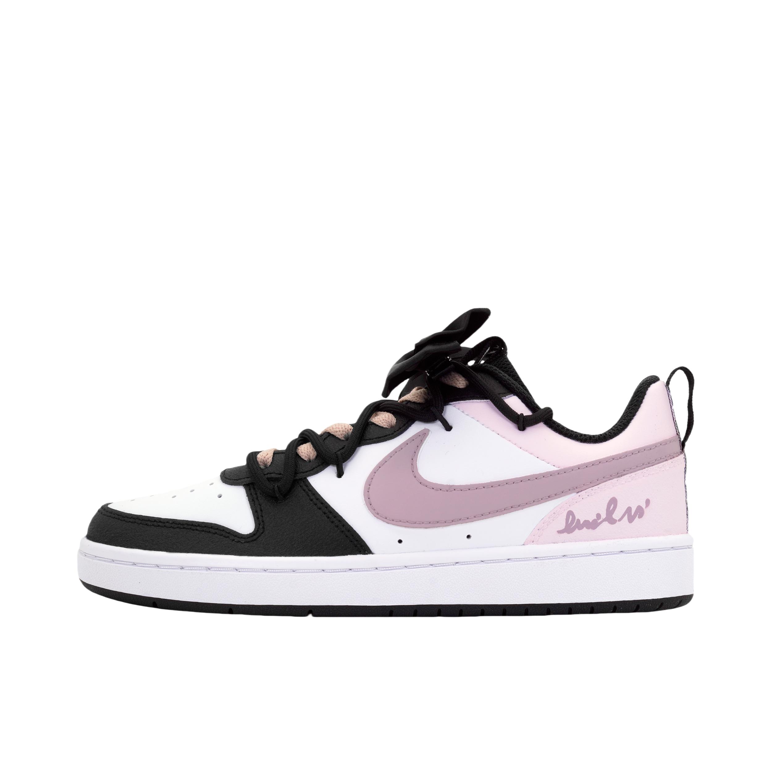 推荐商品：【定制球鞋】 Nike Court Borough 2 板鞋 包裹性增高减龄解构风合成革美式防滑复古轻便 大童/心动日记