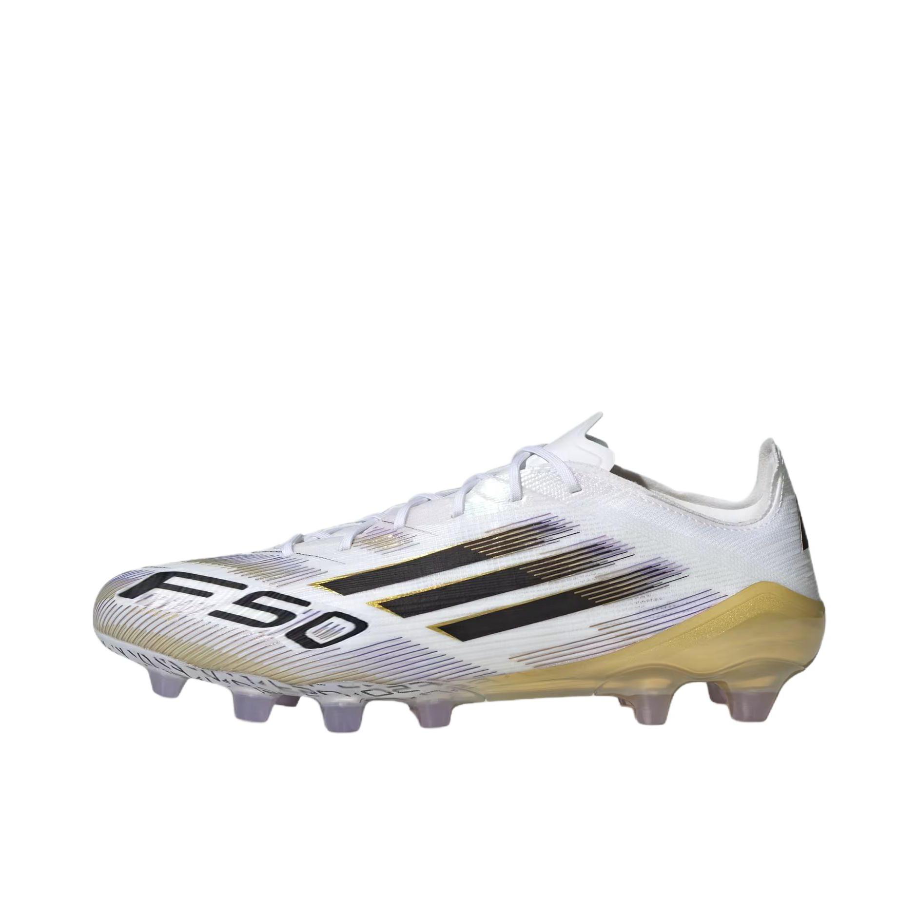 推荐商品：adidas F50 ELITE HG 顶级 胶质短钉 人造草地 包裹性 足球鞋 白色/黑色