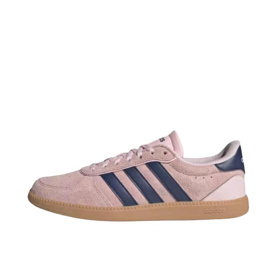 推荐商品：adidas BREAKNET SLEEK 板鞋 防滑耐磨低帮平跟橡胶舒适百搭简约贴合支撑 深粉色