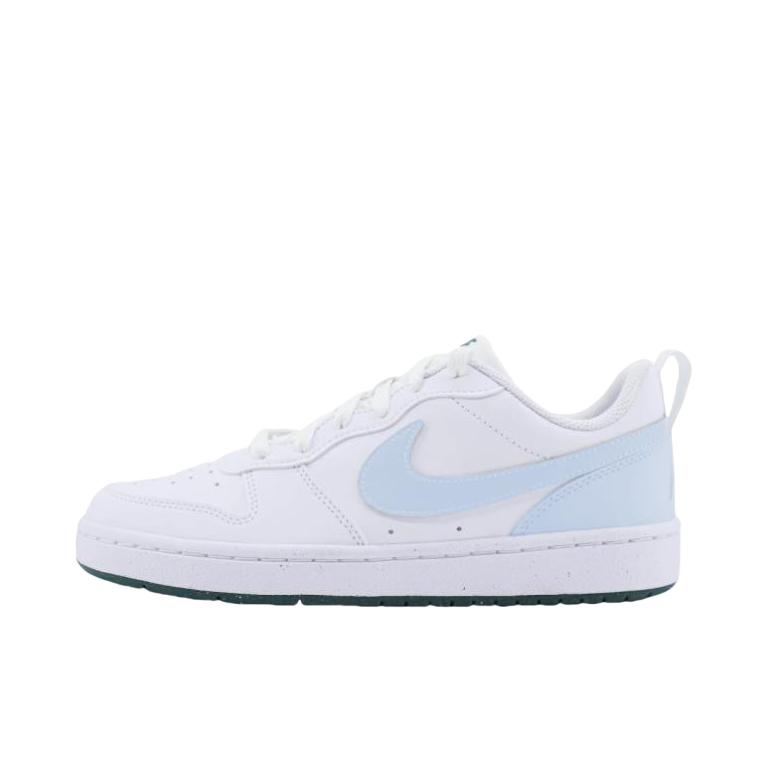 推荐商品：【定制球鞋】 Nike Court Borough 板鞋 防滑防水轻便减震手绘减龄做旧甜酷高街合成革甜妹包裹性复古婚鞋增高小白鞋薄底秋冬脏脏鞋 大童/白色/蓝色
