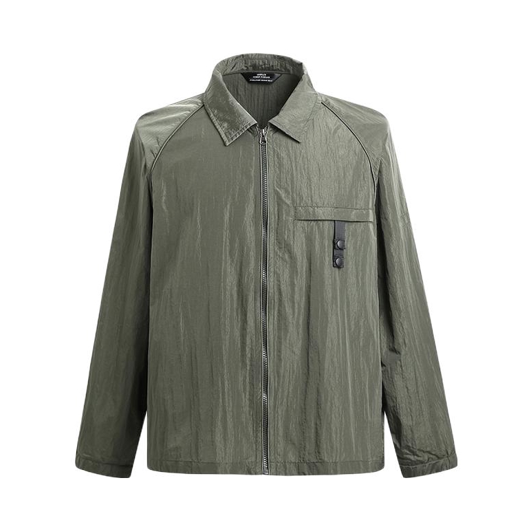 推荐商品：GOSNACE/高斯内斯 防水轻薄纯色防晒衣 GOS24SS04WT01 丹青绿