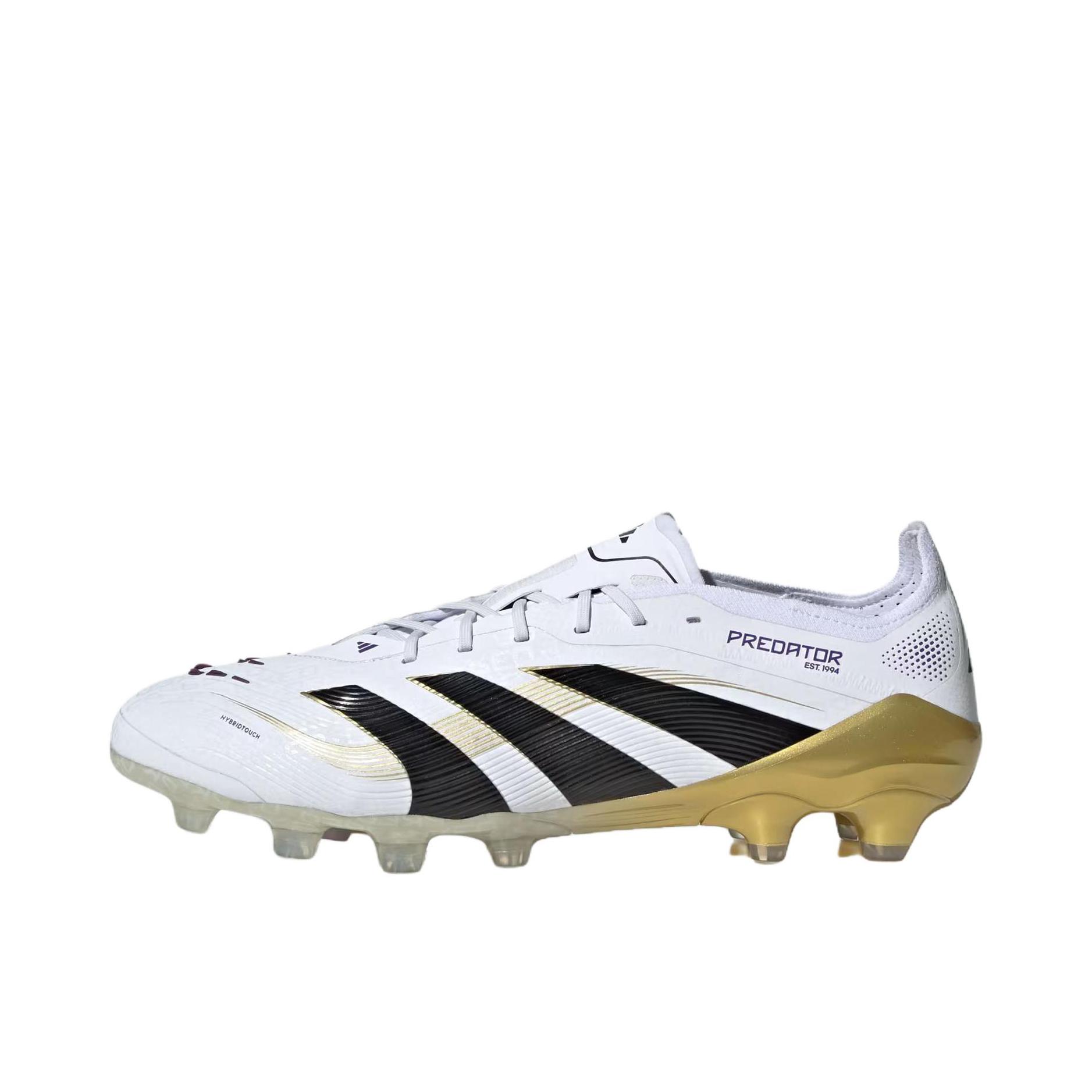 推荐商品：adidas Predator Elite HG/AG 顶级 混钉 人造草地 防滑耐磨 足球鞋 白色/黑色