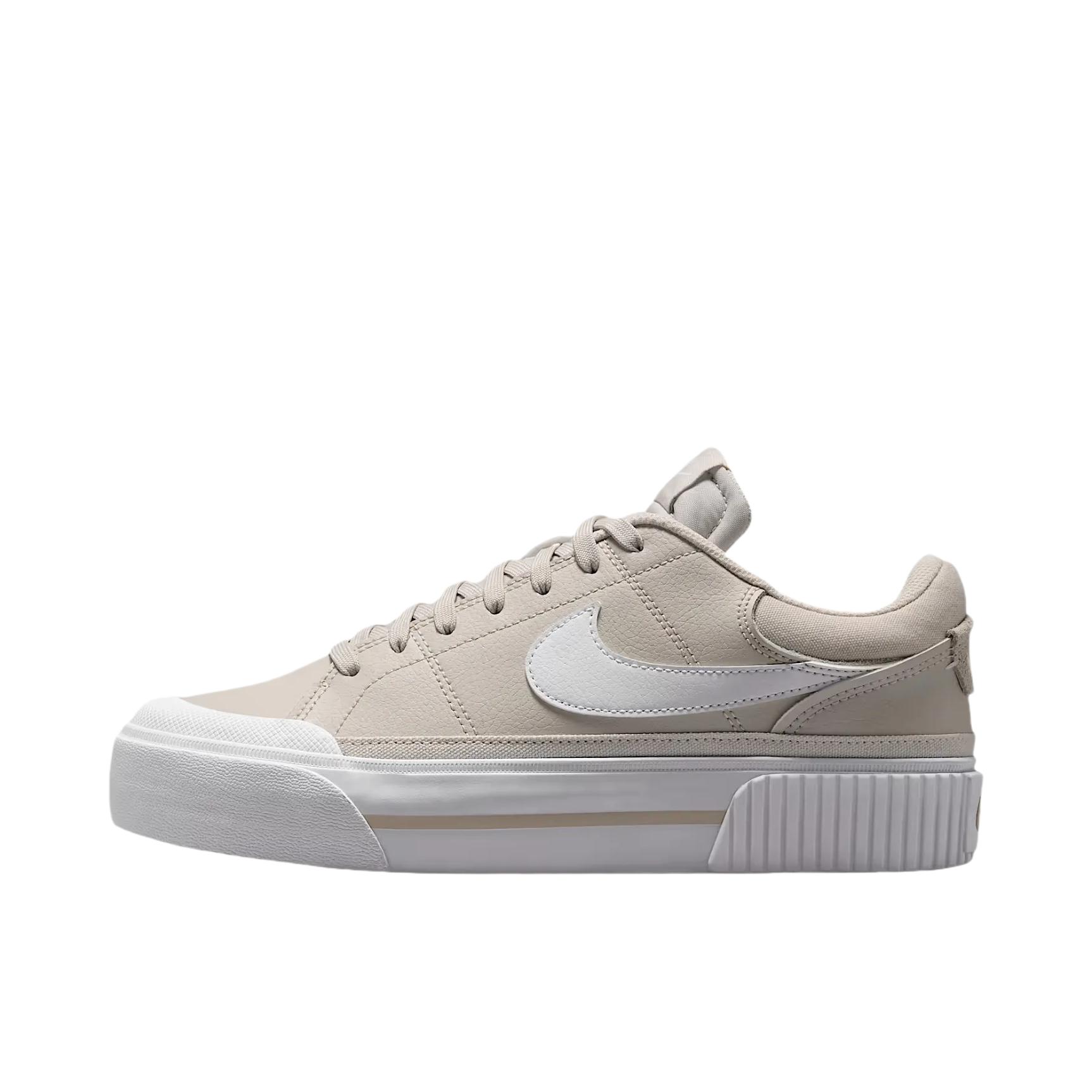推荐商品：Nike Court Legacy Lift 板鞋 舒适缓震耐磨透气增高抓地 米色