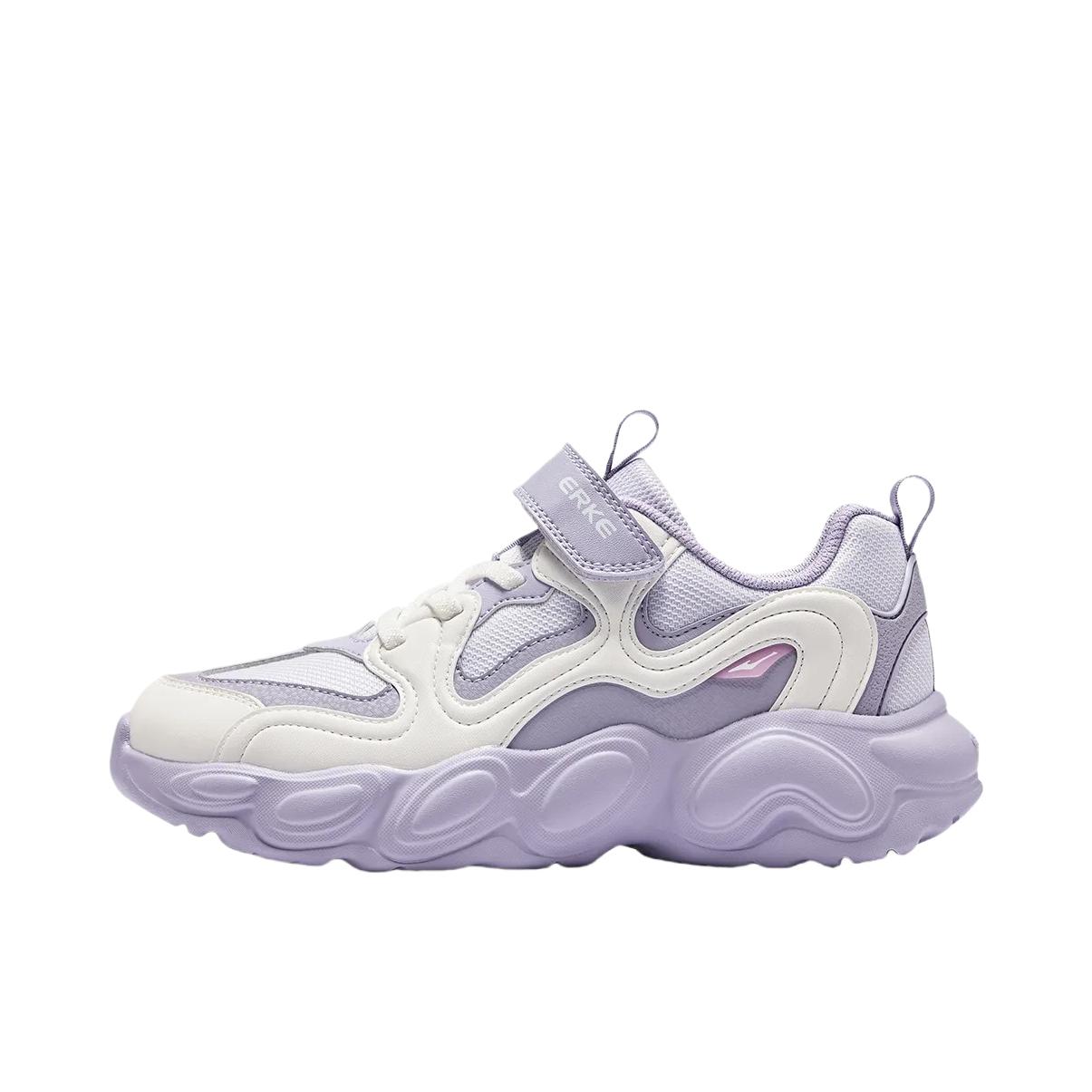 推荐商品：鸿星尔克 运动鞋儿童 透气网面舒适潮流 65125302033 大童/静谧紫/迷雾粉紫/微晶白
