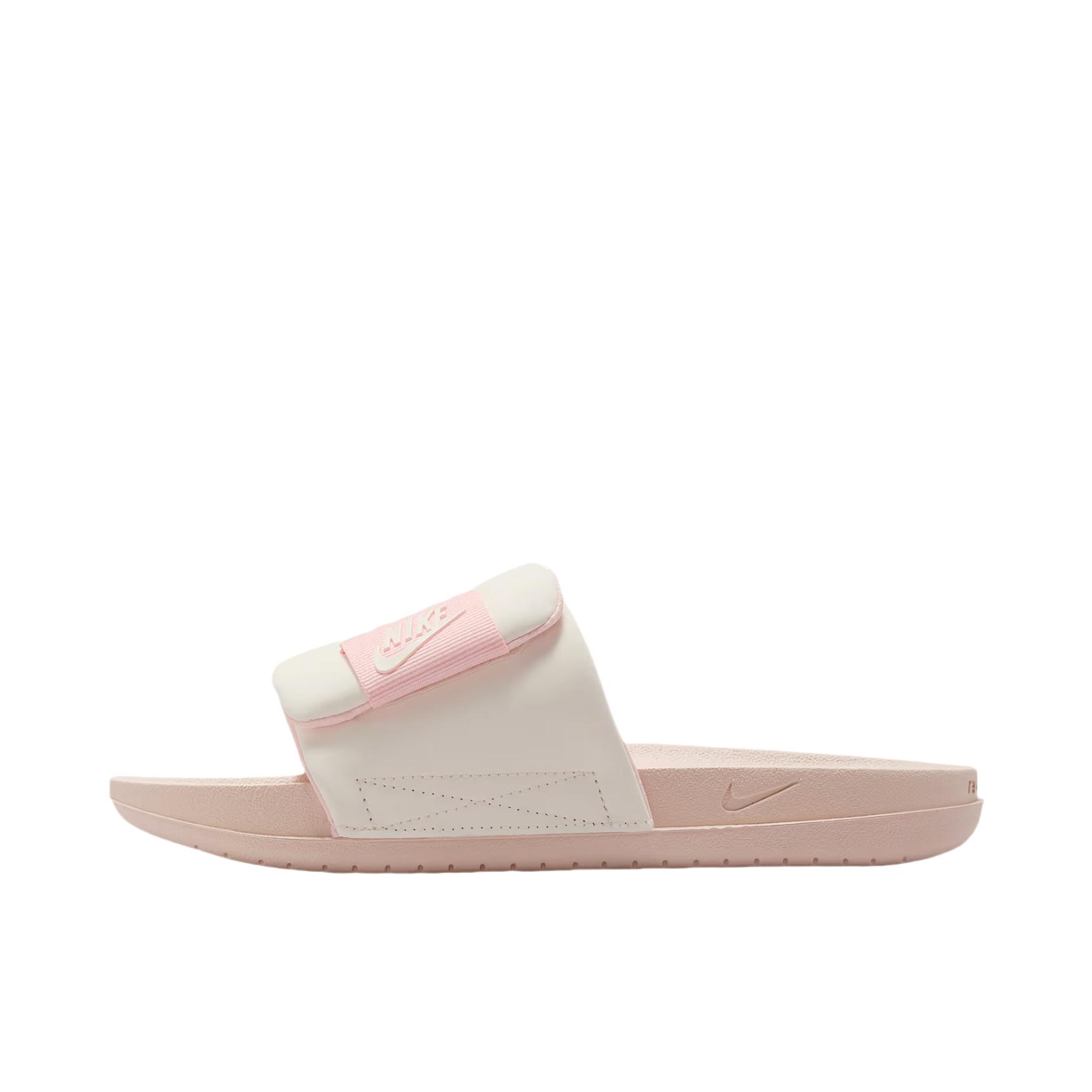 推荐商品：Nike Offcourt Adjust Slide 防滑耐磨 缓震 魔术贴 防水 外穿 一字 运动拖鞋 女款/浅粉色