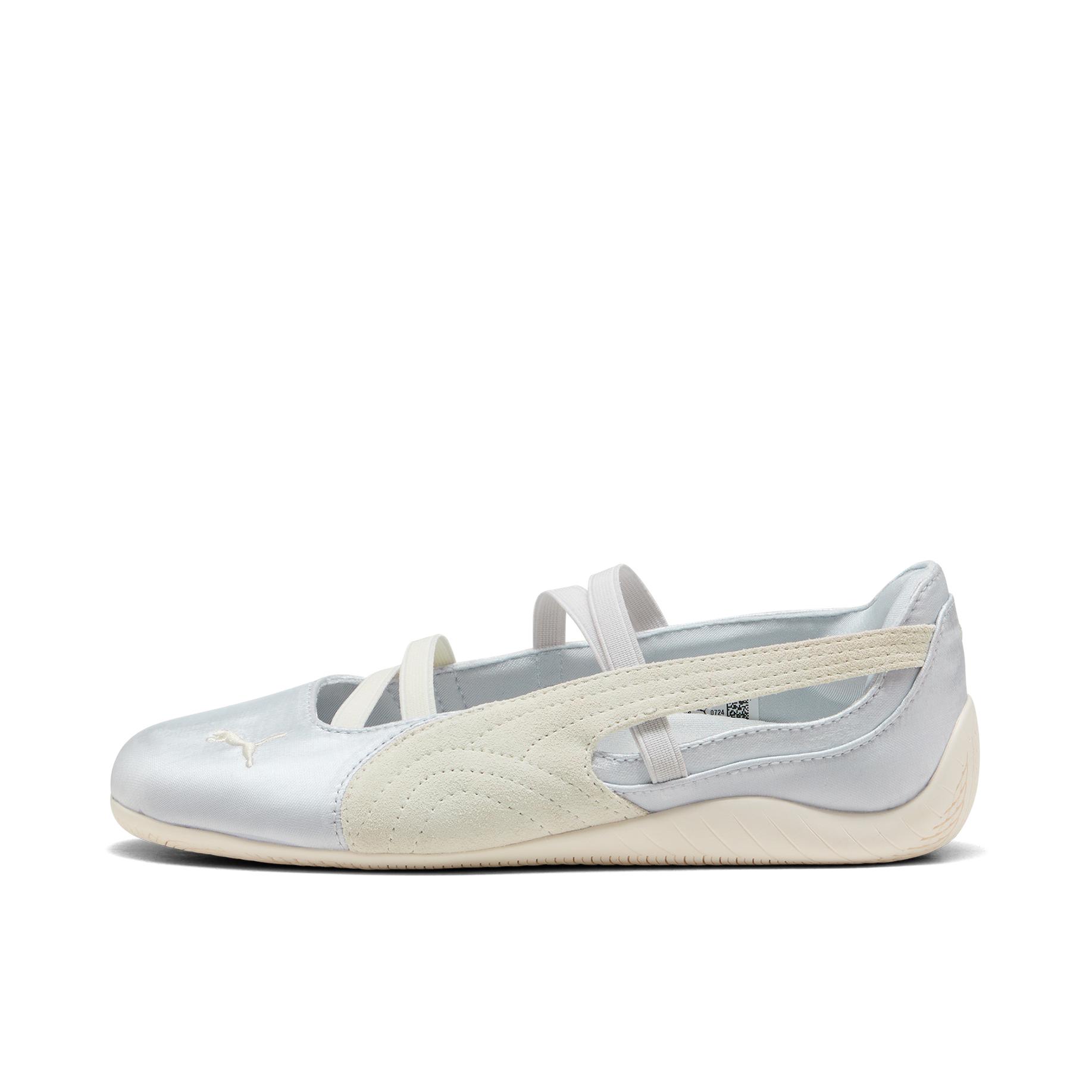 推荐商品：【朴彩英同款】Puma/彪马 Speedcat Ballet 休闲 平跟 运动风 芭蕾风 薄底 玛丽珍 单鞋 银色/暖白色