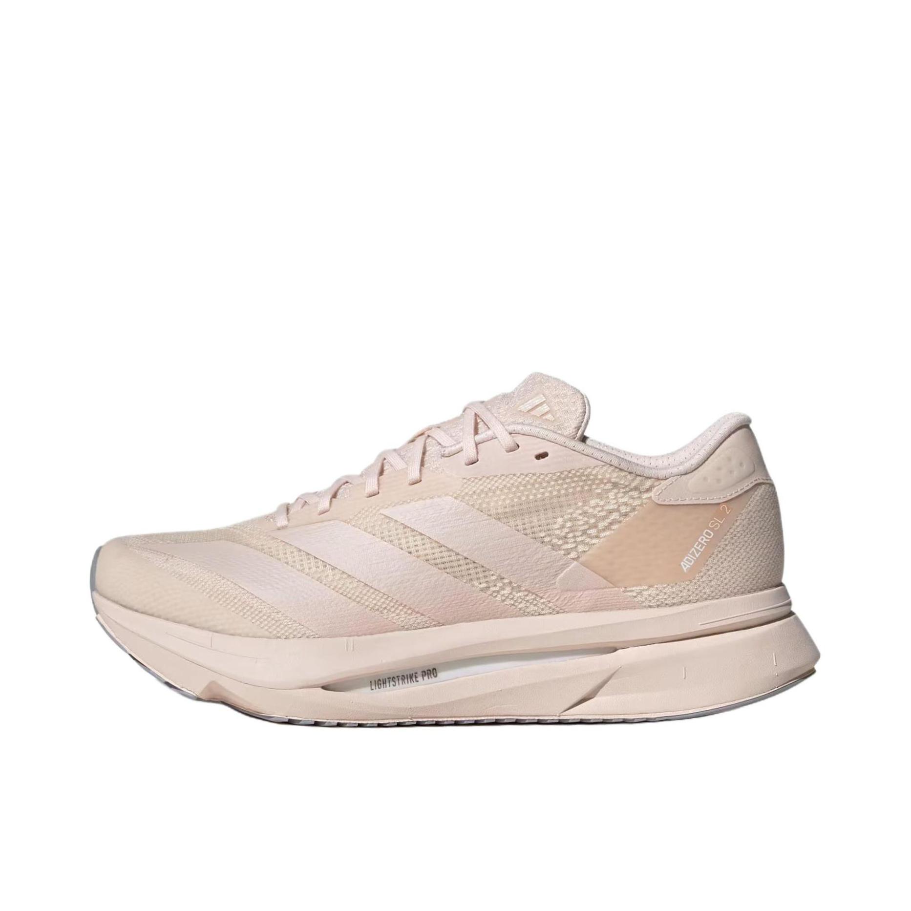 推荐商品：adidas Adizero Sl 2 跑鞋 轻便缓震支撑马拉松闪充长跑备赛体测训练防滑竞速贴合 深米色