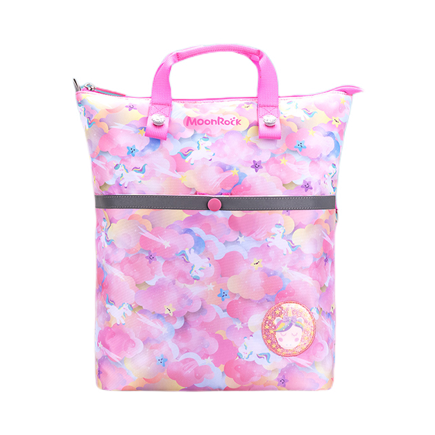 推荐商品：MoonRock/梦乐 儿童小学生时尚轻巧补习袋手拎双肩休闲包背包童包