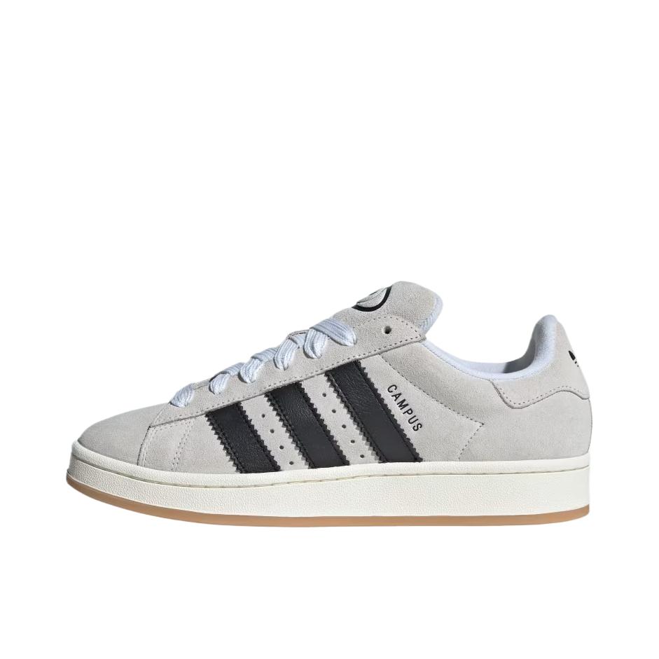 推荐商品：adidas Originals Campus 00s 板鞋 面包鞋 复古缓震透气轻便薄底贴合耐穿圆头包裹性平跟支撑 灰色/正白色