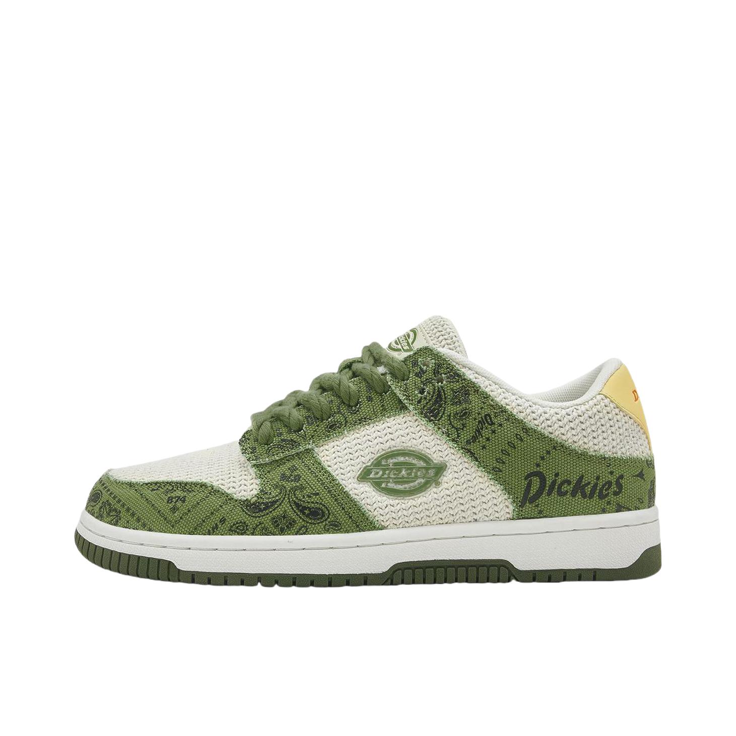 推荐商品：Dickies 板鞋 面包鞋 英伦风复古运动风橡胶增高 竹笋绿/白色