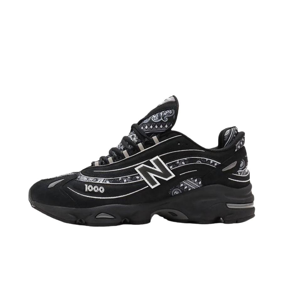 推荐商品：New Balance 1000 运动休闲鞋 舒适百搭透气防滑耐磨圆头复古 atmos联名/D宽/黑色/白色 