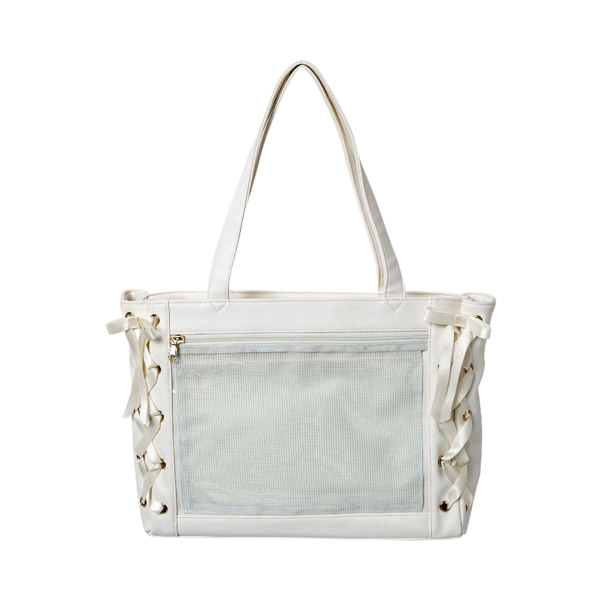 推荐商品：WEGOHARAJUKU 丝带小食量S可爱吧唧丝皇痛包托特包单肩包