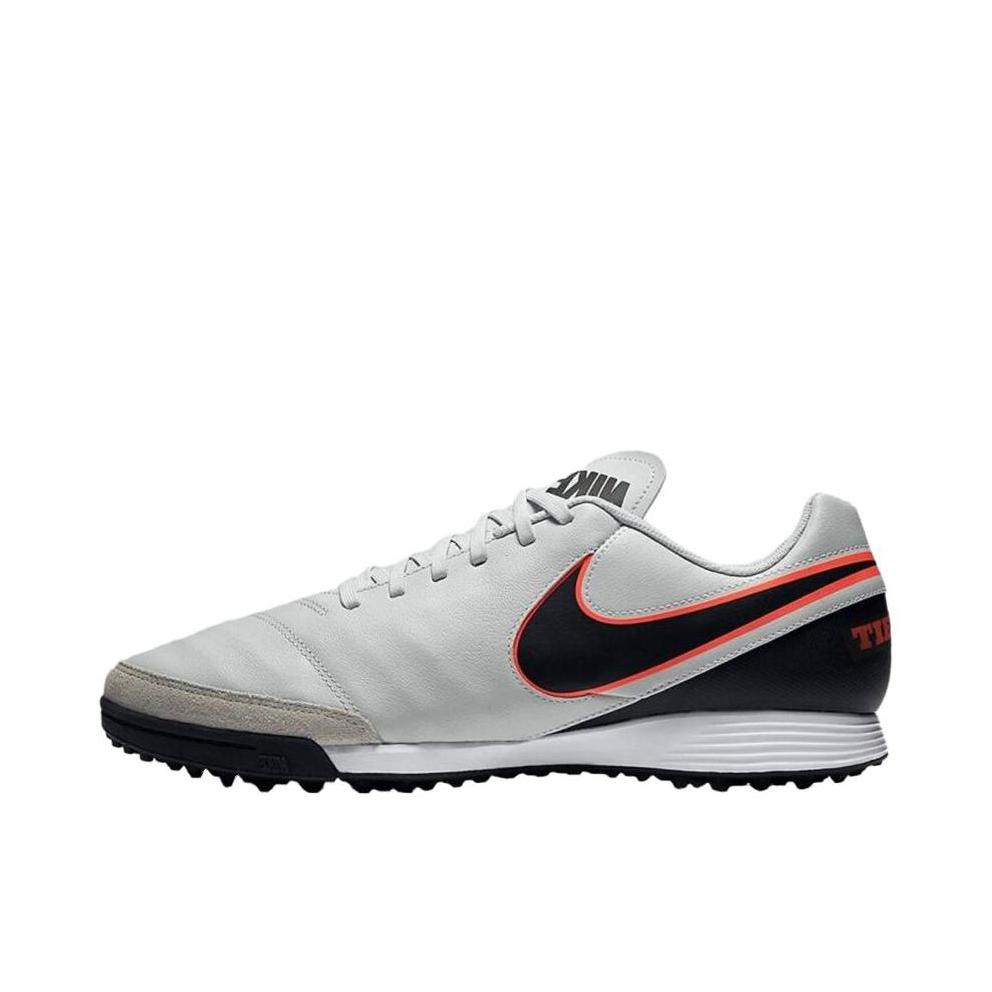 Nike Tiempo Genio 2 Leather TF 碎钉 人造草地 足球鞋 灰橙色