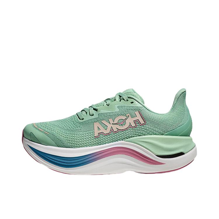 推荐商品：HOKA ONE ONE SKYWARD X 碳板 舒适透气 防滑耐磨 缓震 百搭 时尚潮流 跑鞋 女款/翡翠绿/干玫瑰色