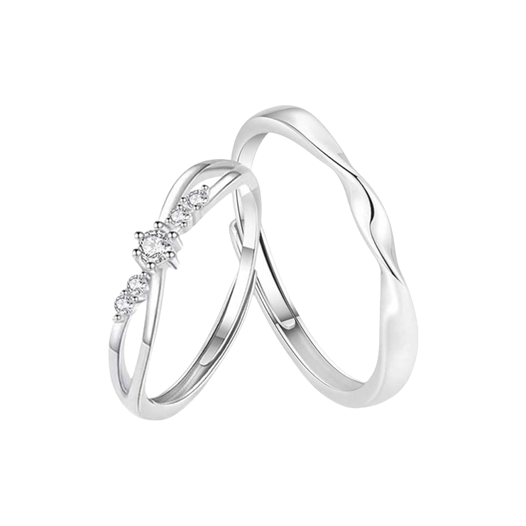 推荐商品：B&Z 吸金钟爱久久莫比乌斯环情侣款琉璃戒指 DJT0005