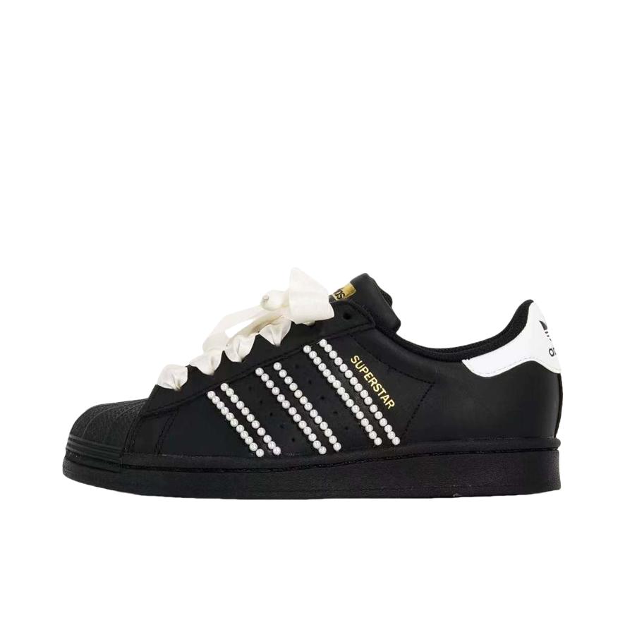 推荐商品：【定制球鞋】 adidas Originals Superstar 板鞋 防踢减震防滑耐磨百搭潮流时尚合成革贝壳头 珍珠涟漪