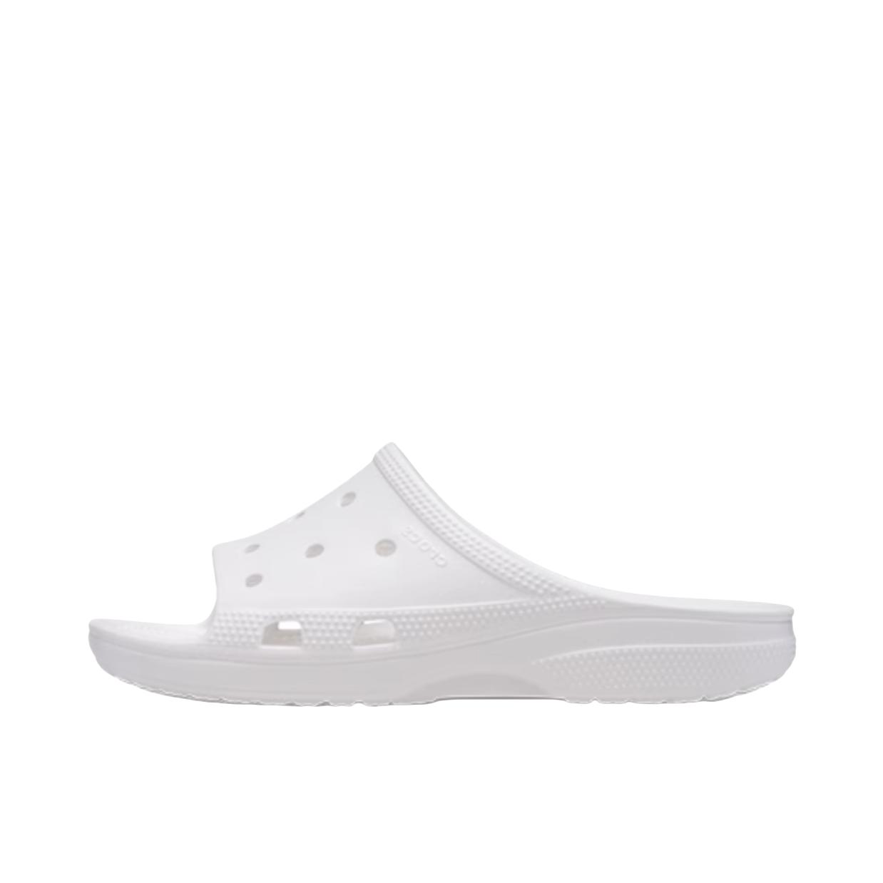 推荐商品：Crocs/卡骆驰 Classic Series 拖鞋 沙滩户外低跟休闲防磨一字套脚 211730 白色