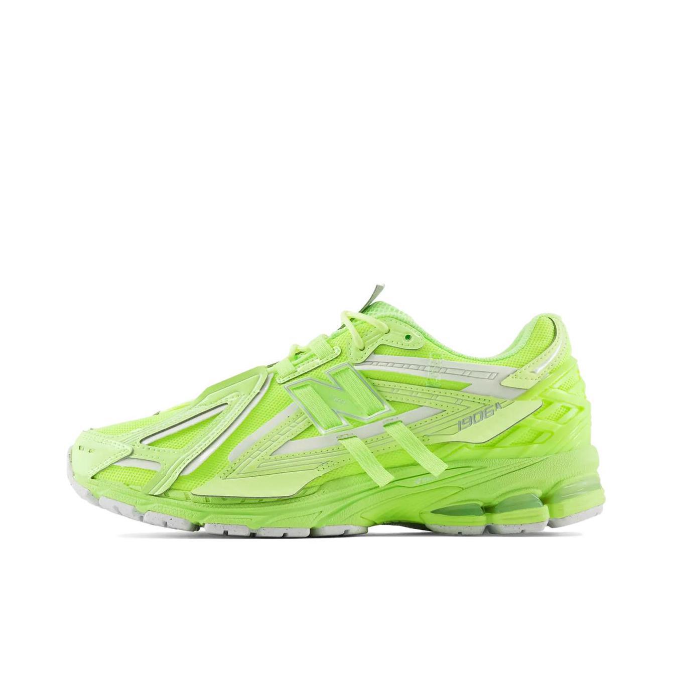 推荐商品：New Balance 1906A 跑鞋 抗冲击圆头网面透气减震支撑防滑耐磨防水慢跑运动贴合 绿色