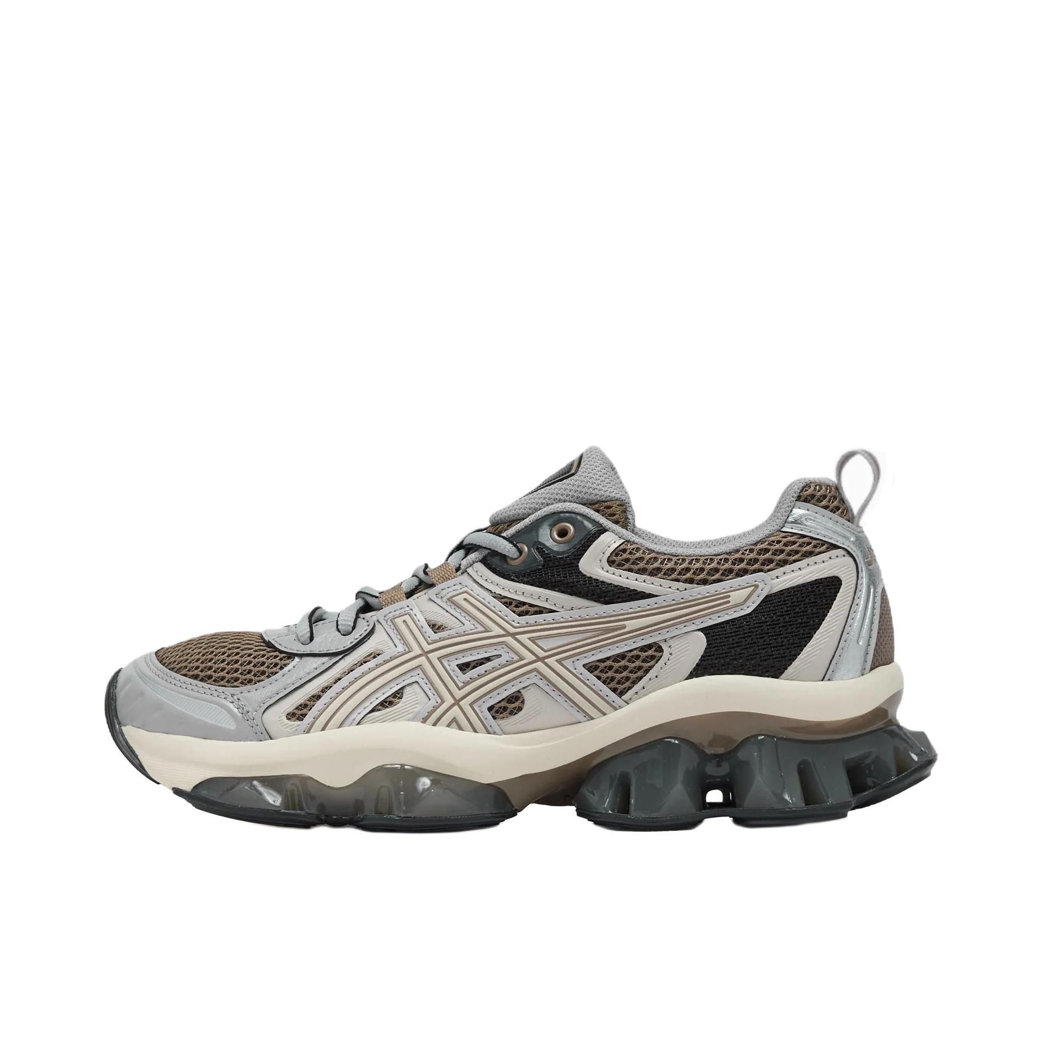 推荐商品：Asics/亚瑟士 Gel-Quantum Kinetic 跑鞋 人造革减震防滑耐磨拼接网面透气圆头合成革复古长跑 棕色/米色