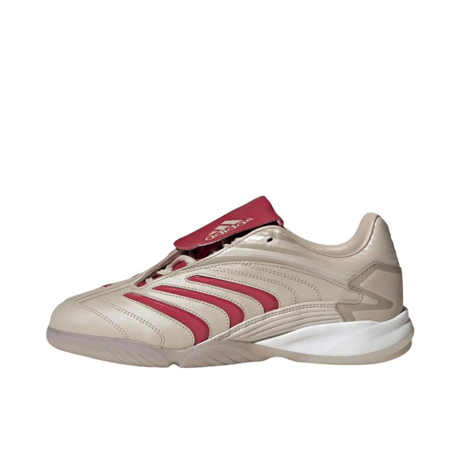 推荐商品：adidas Predator Sala IN 足球鞋 平底防滑耐磨低帮 米色/红色