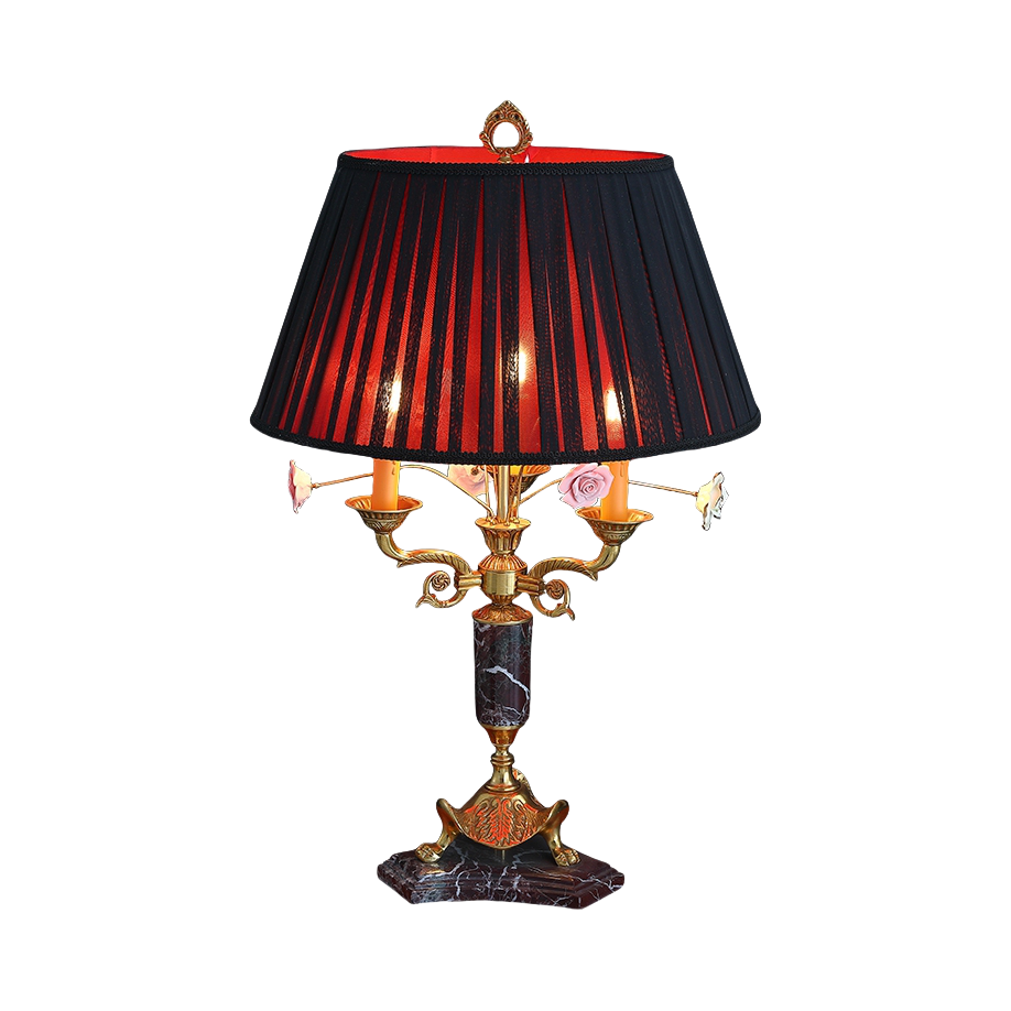 推荐商品：青铜时代 法式台灯 按钮开关 插座款 YB768