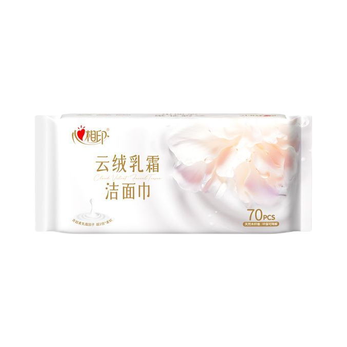 推荐商品：心相印 云绒乳霜洁面巾