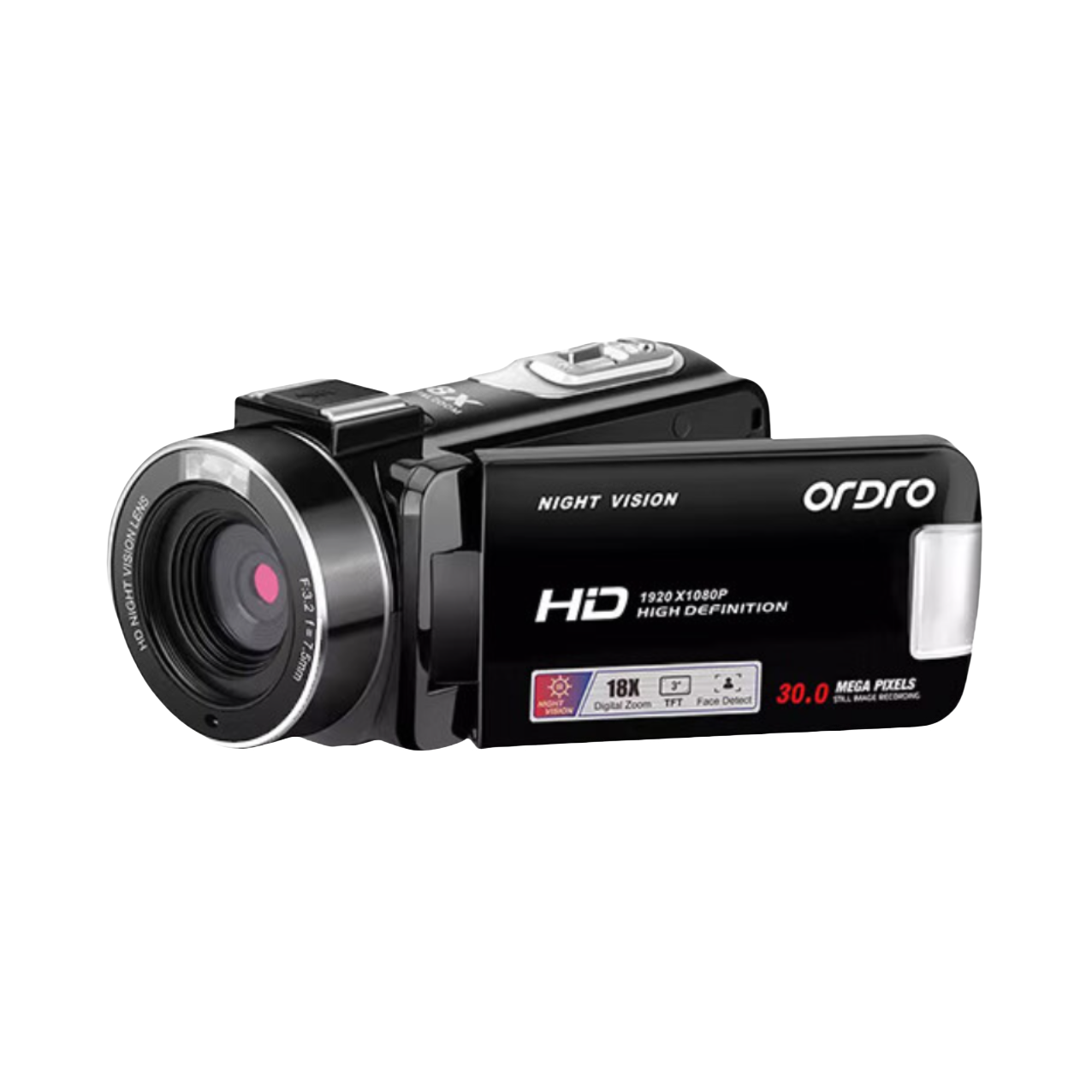推荐商品：ORDRO/欧达 HDV-B320 数码摄像机 vlog短视频 高清拍录 会议 电子防抖 红外夜视仪