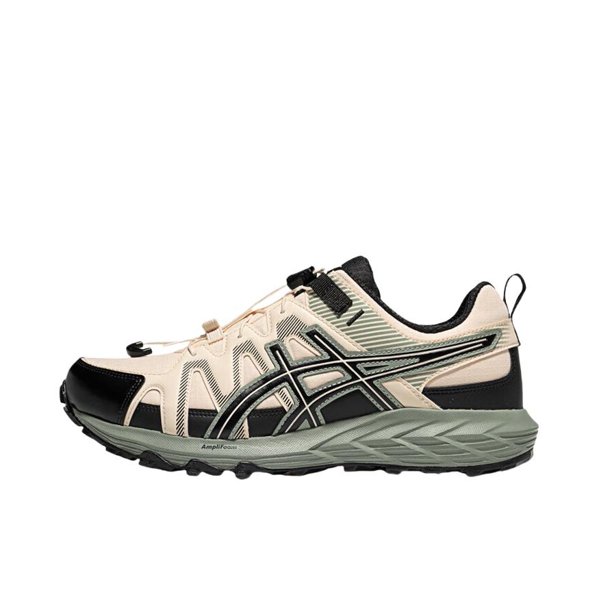 推荐商品：Asics/亚瑟士 Gel-Sonoma FE 跑鞋 越野透气系带缓震回弹抓地织物合成革 米色/黑色