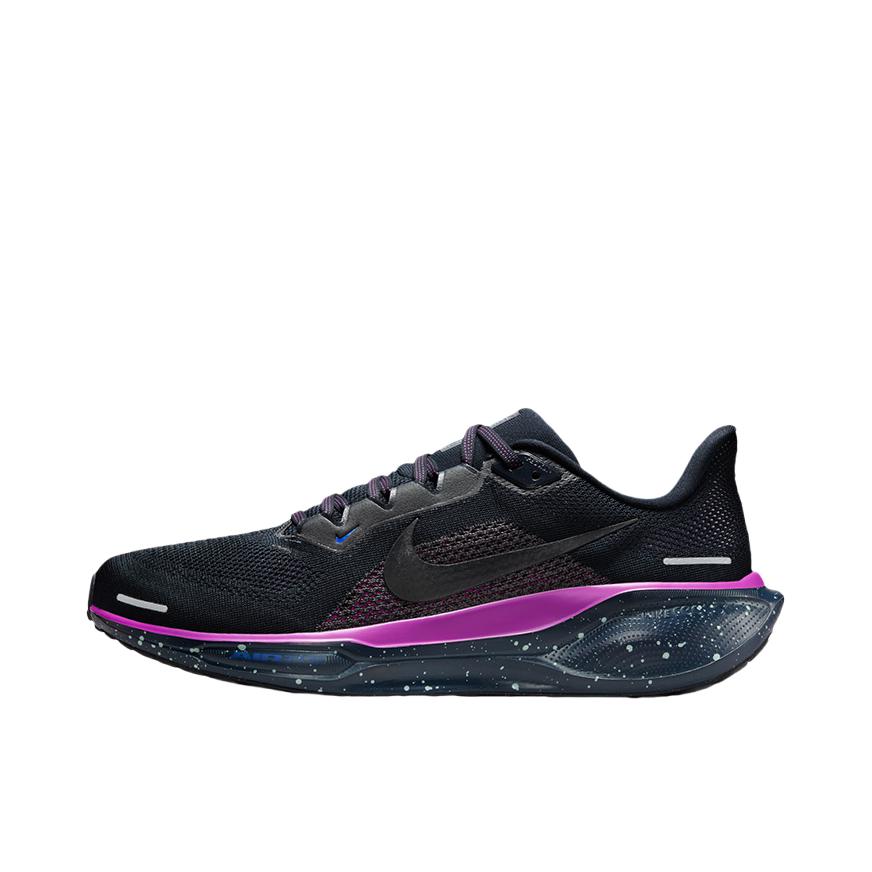 推荐商品：Nike Air Zoom Pegasus 41 飞马 跑鞋 ReactX泡绵缓震透气轻便回弹训练防滑马拉松短跑支撑贴合耐用 暗蓝黑/超级紫罗兰色/煤黑色/黑色