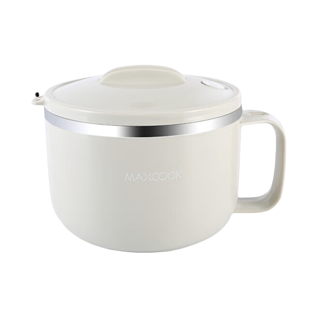 推荐商品：MAXCOOK/美厨 带餐具 304不锈钢 耐摔泡面碗 带盖防烫