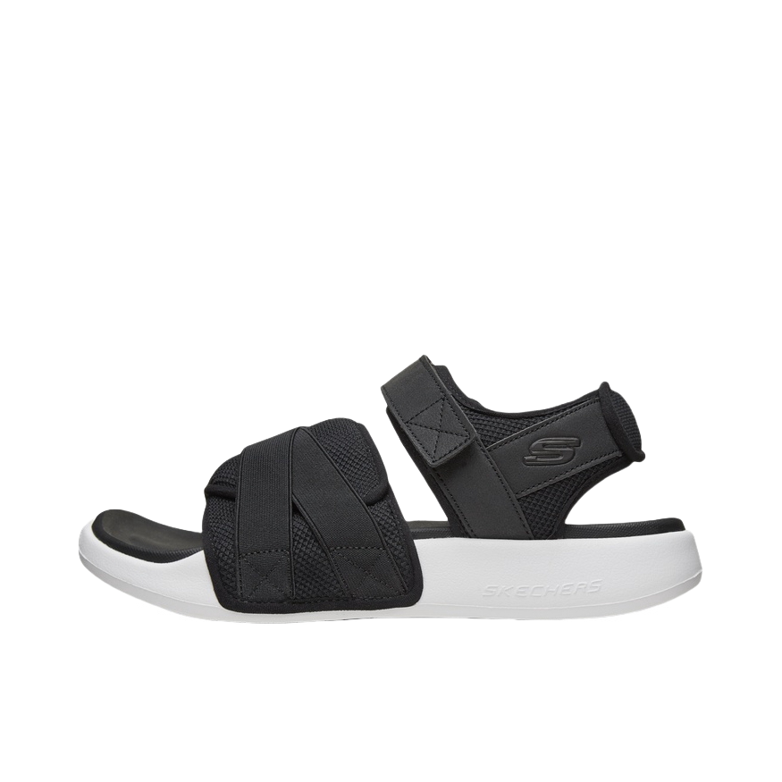 推荐商品：Skechers/斯凯奇 Gambix 2 轻便透气 轻质 沙滩 运动风 搭扣 平跟 凉鞋 Black/White 黑白