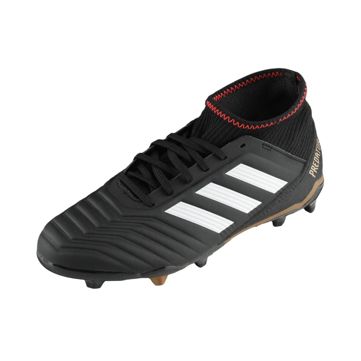 推荐商品：adidas Predator 18.3 FG 中端 胶质长钉 硬天然草场 耐用 户外 足球鞋 大童/黑色 